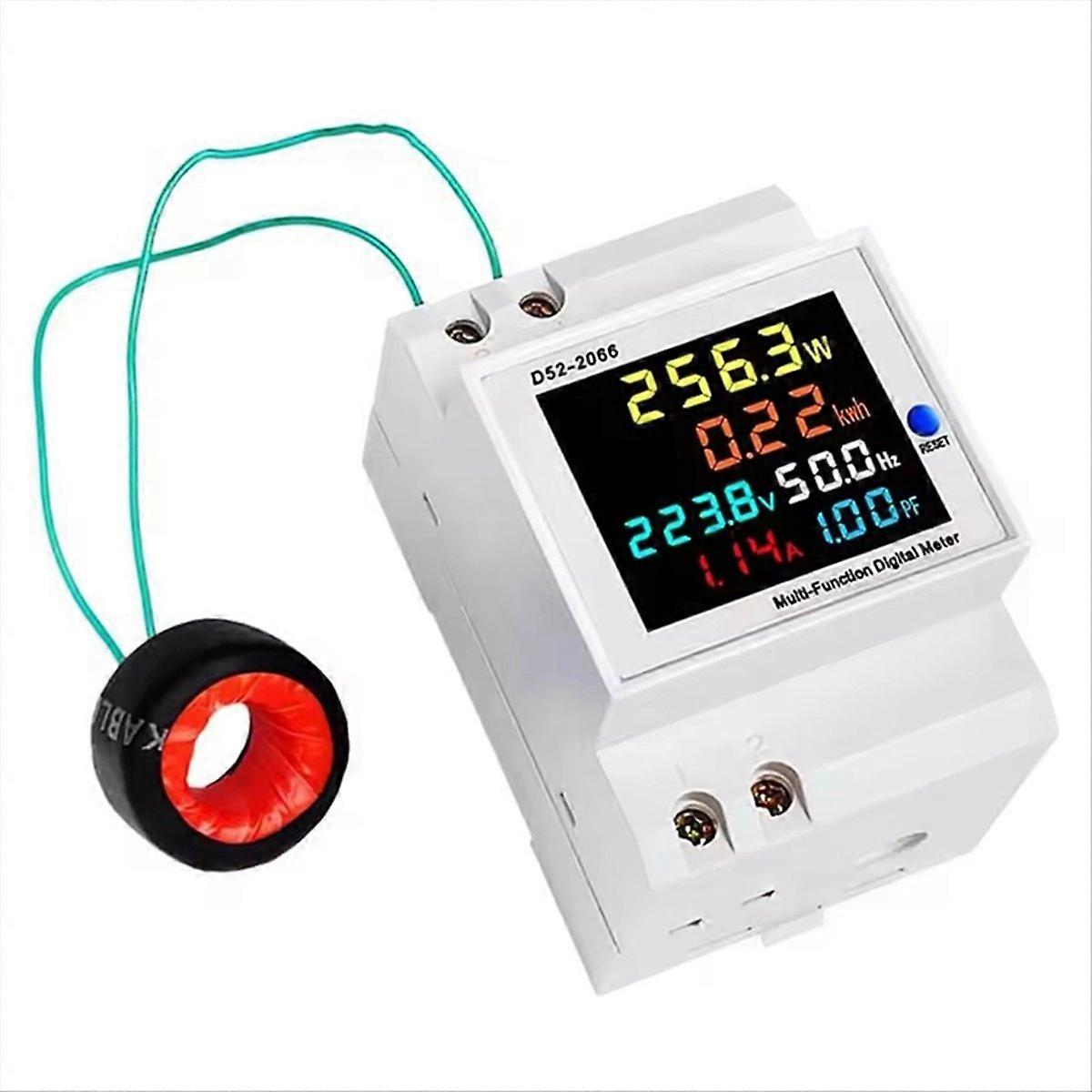 D52-2066 Energy Meter Din Rail Electricity Usage Monitor B