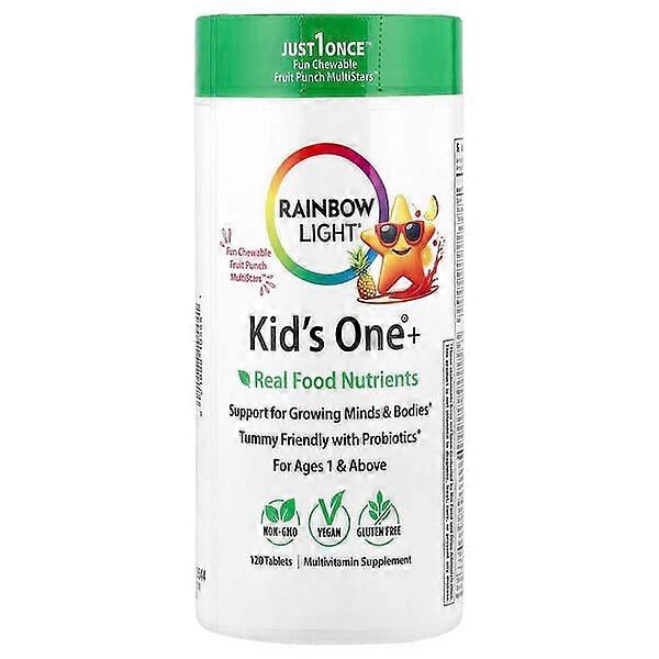 Rainbow Light, Kid's One+ÃÂÃÂÃÂÃÂ® Chewables, Ages 1 & Above, Fruit Punch, 120 Tablets
