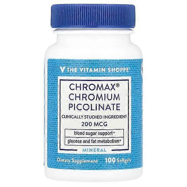 The Vitamin Shoppe, ChromaxÃÂÃÂÃÂÃÂÃÂÃÂÃÂÃÂ® Chromium Picolinate, 200 mcg, 100 Softgels