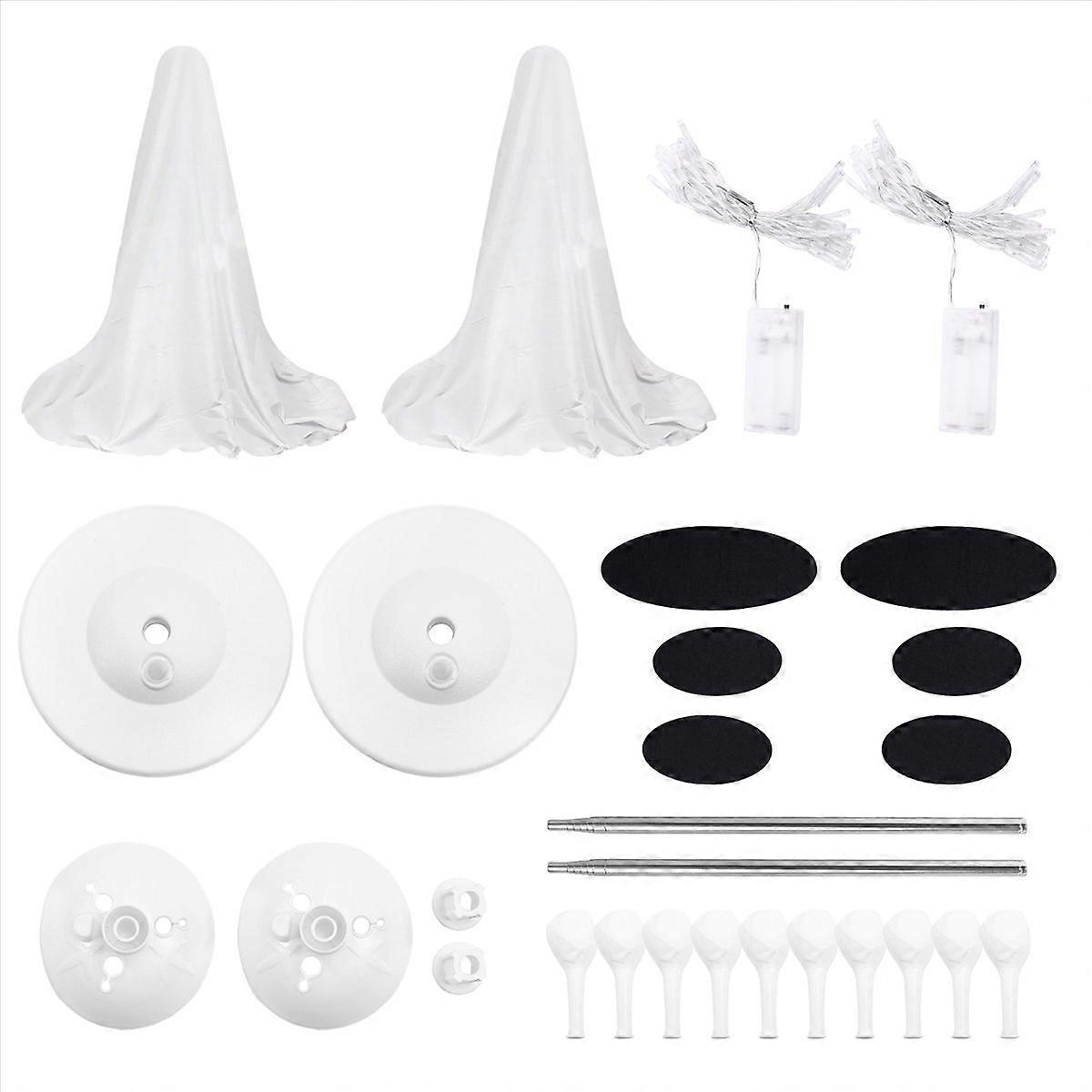 Halloween Decorations -DIY 2PCS Large Lighted White Cloth Ghosts