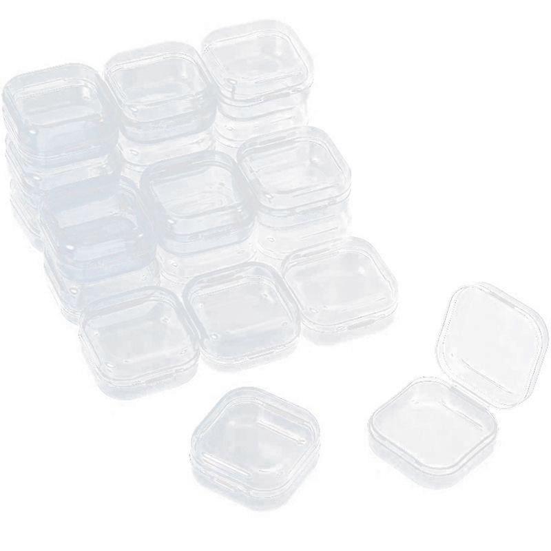 36 Pieces Rectangle Clear Plastic Containers Transparent Storage Box