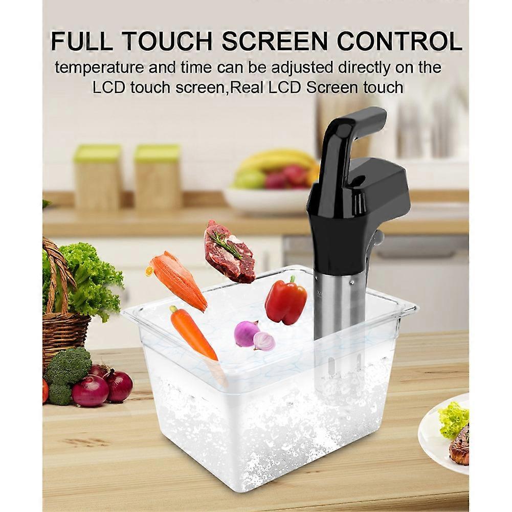 IPX7 Waterproof Sous Vide Immersion Circulator Vacuum Slow Cooker with LCD Digital Cooker LCD Touch Immersion EU Plug