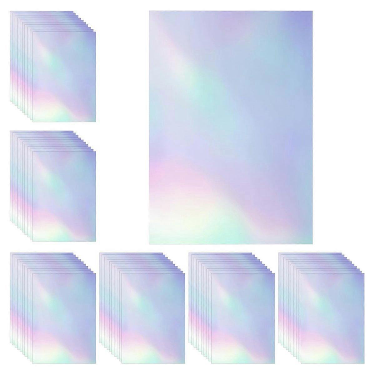 60 Sheets Holographic Laminate Sheets Clear Gitter Sticker