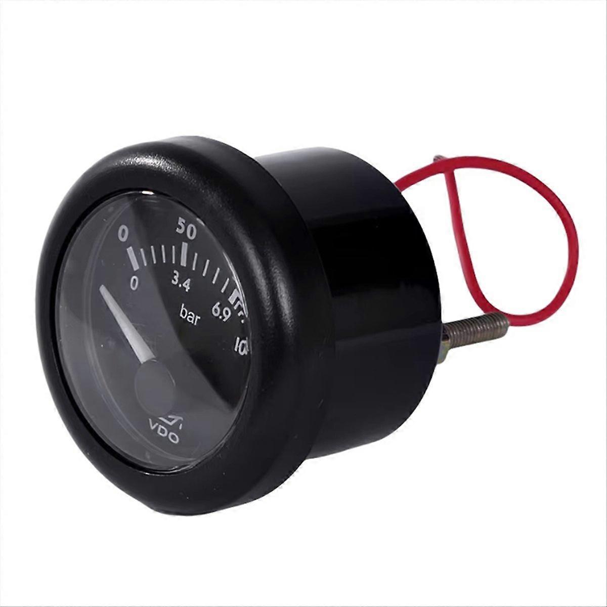 Auto-oliedrukmeter, maritieme oliedrukmeter, VDO oliedrukmeter, 52 mm, dieselmotoroliedrukmeter, 24 V