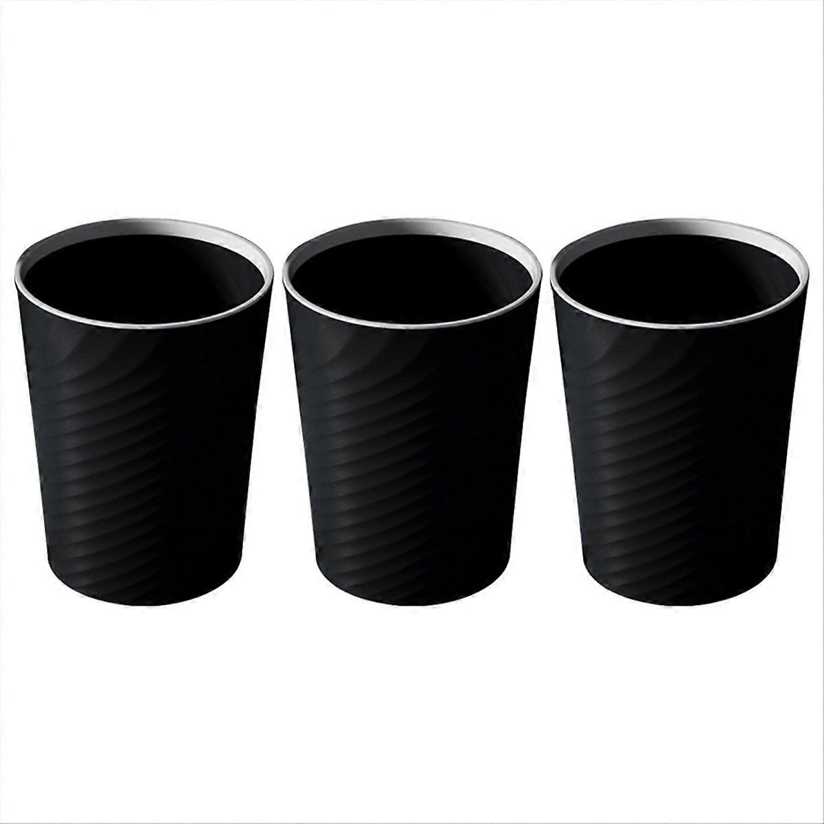 Bathroom Trash Can,Small Trash Can With Trash Bag 3pcs,Black