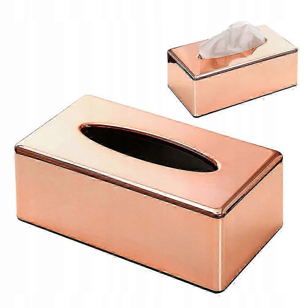 Simple Abs Plating Rose Gold Tissue Box Living