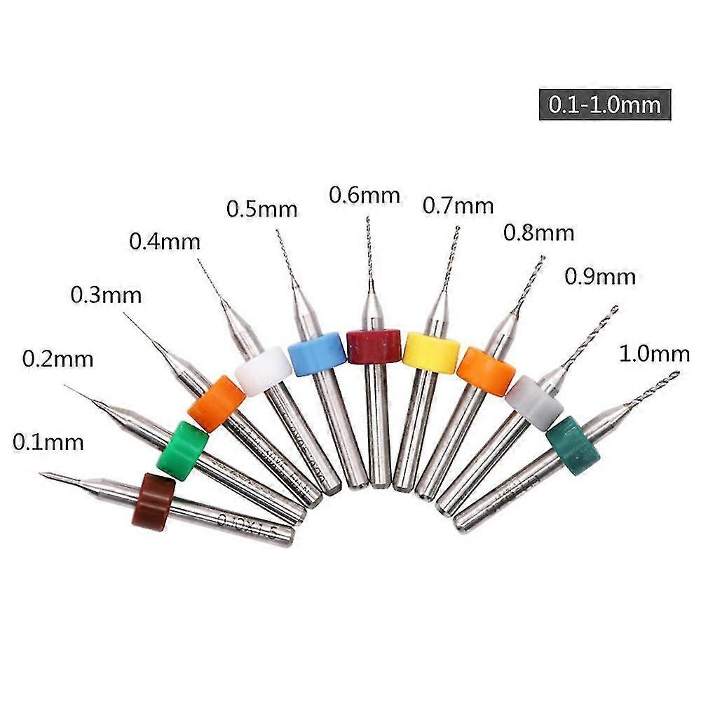 10 Pcs Tool Metal Woodworking Circuit Engraving Carbide Micro Cnc Pcb Drill Bits