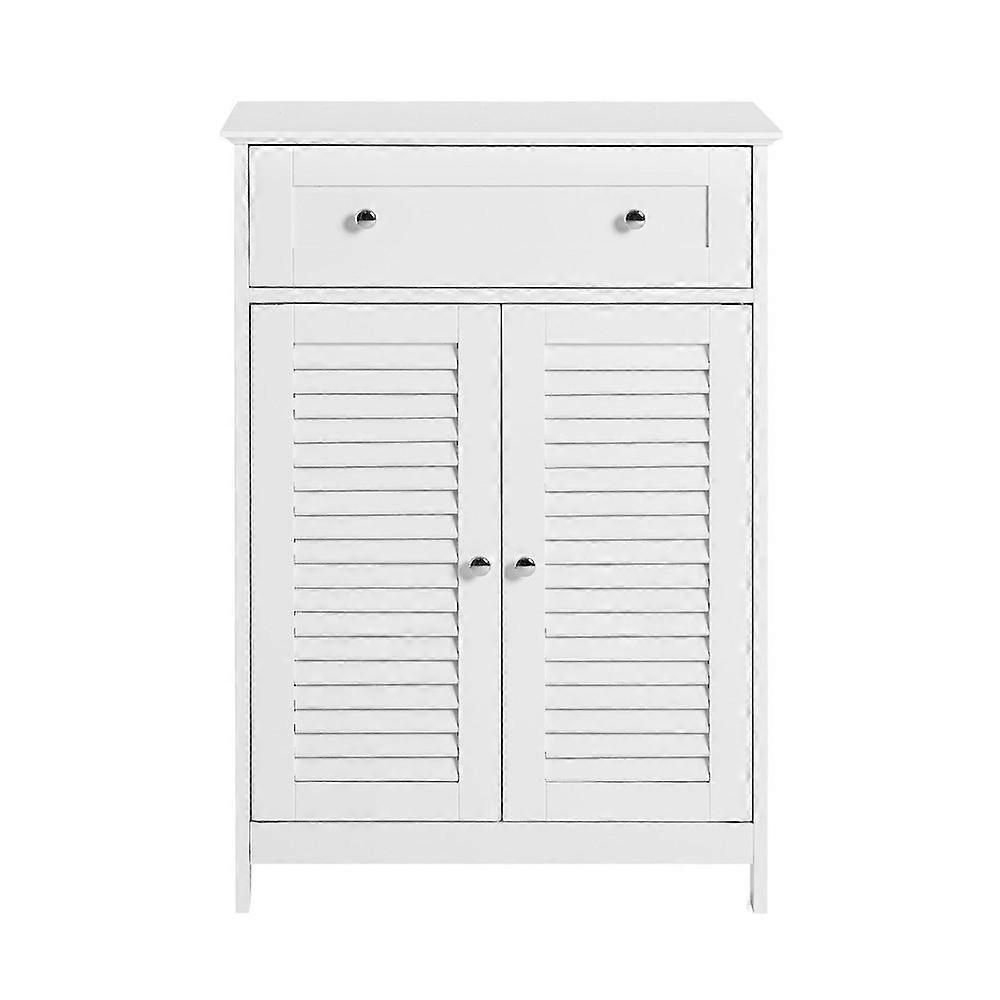 SoBuy FRG238-W, Mobiletto da bagno versatile con cassetto, mobiletto salvaspazio resistente all'umidità per bagno e corridoio