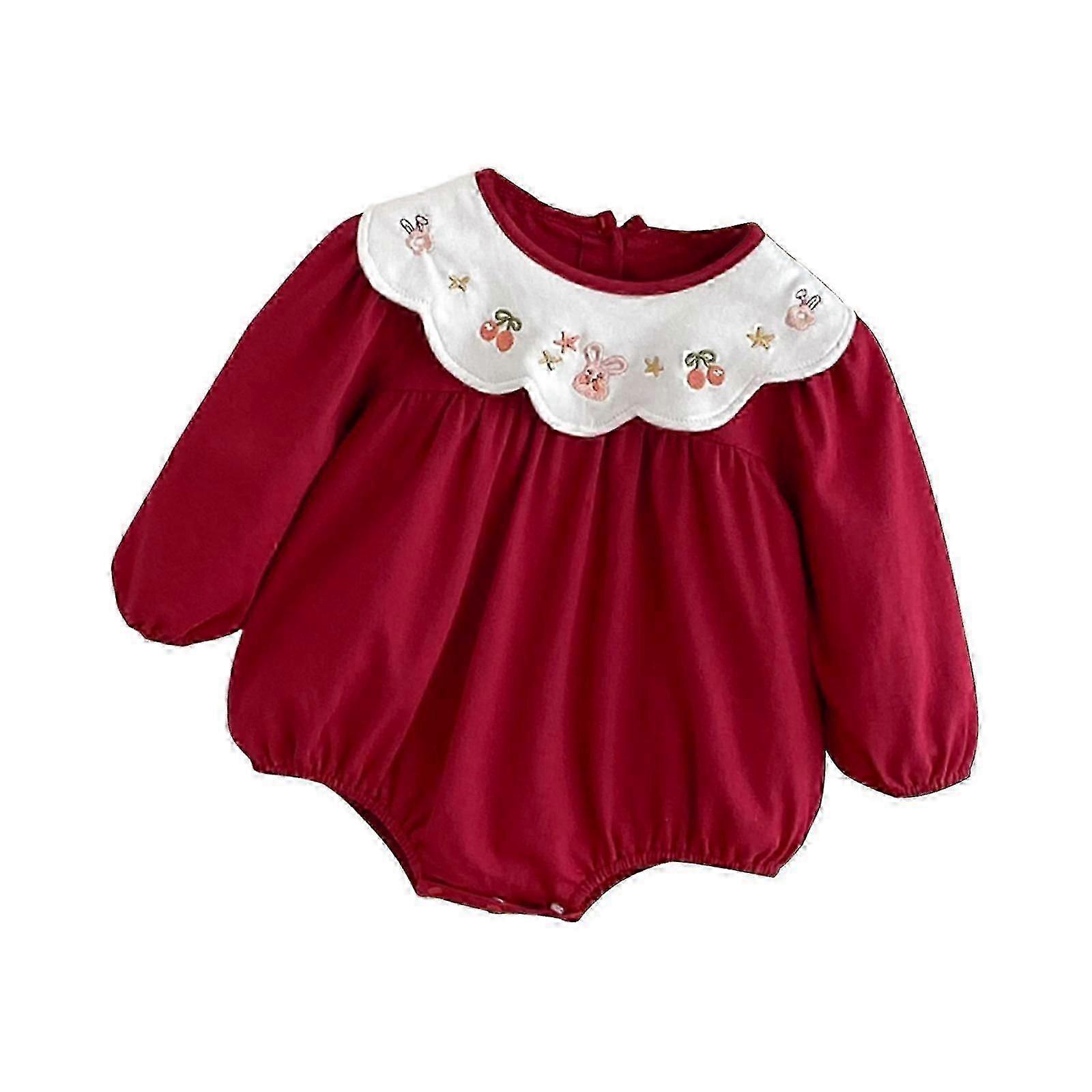 Toddlers Baby Girl Clothes with Elastic Cuffs with Snap Button Newborn Romper