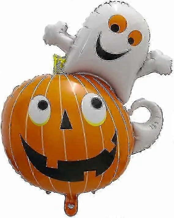 Ghost Pumpkin 80cm Halloween Foil Balloon: Spectral Highlight