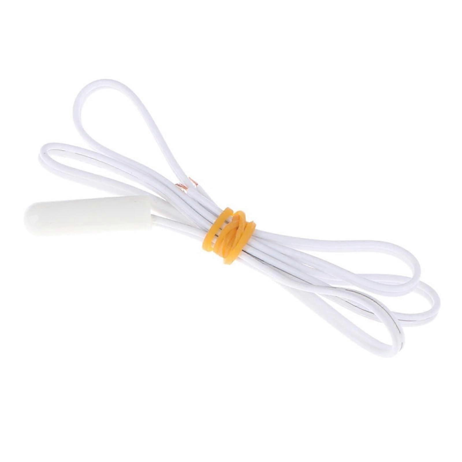 Refrigerator Freezer Temperature Sensor Temperature Probe 2.1k/5k/10k Thermistor White Universal