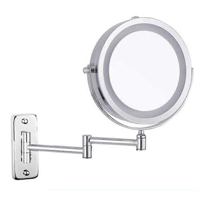 Luxora Wall Mounted Vanity Mirror 10x Magnification Double Sided Led Light Mirror