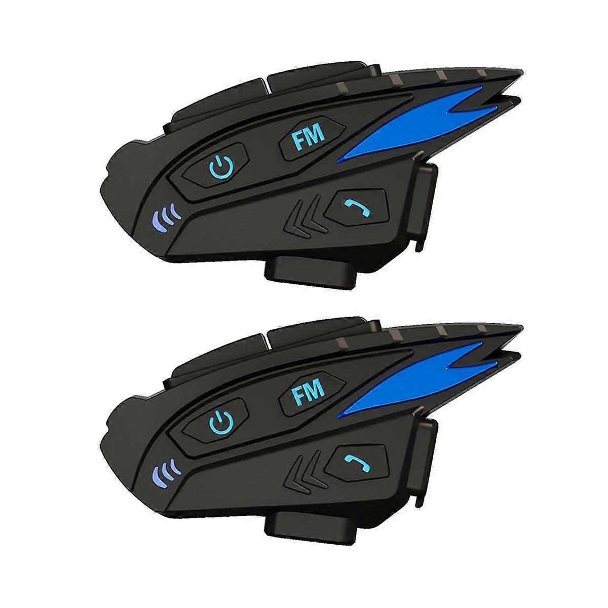 Motorcycle Helmet Bluetooth Intercom Headset Music Sharing Noise Reduction FM 2-Rider Communication