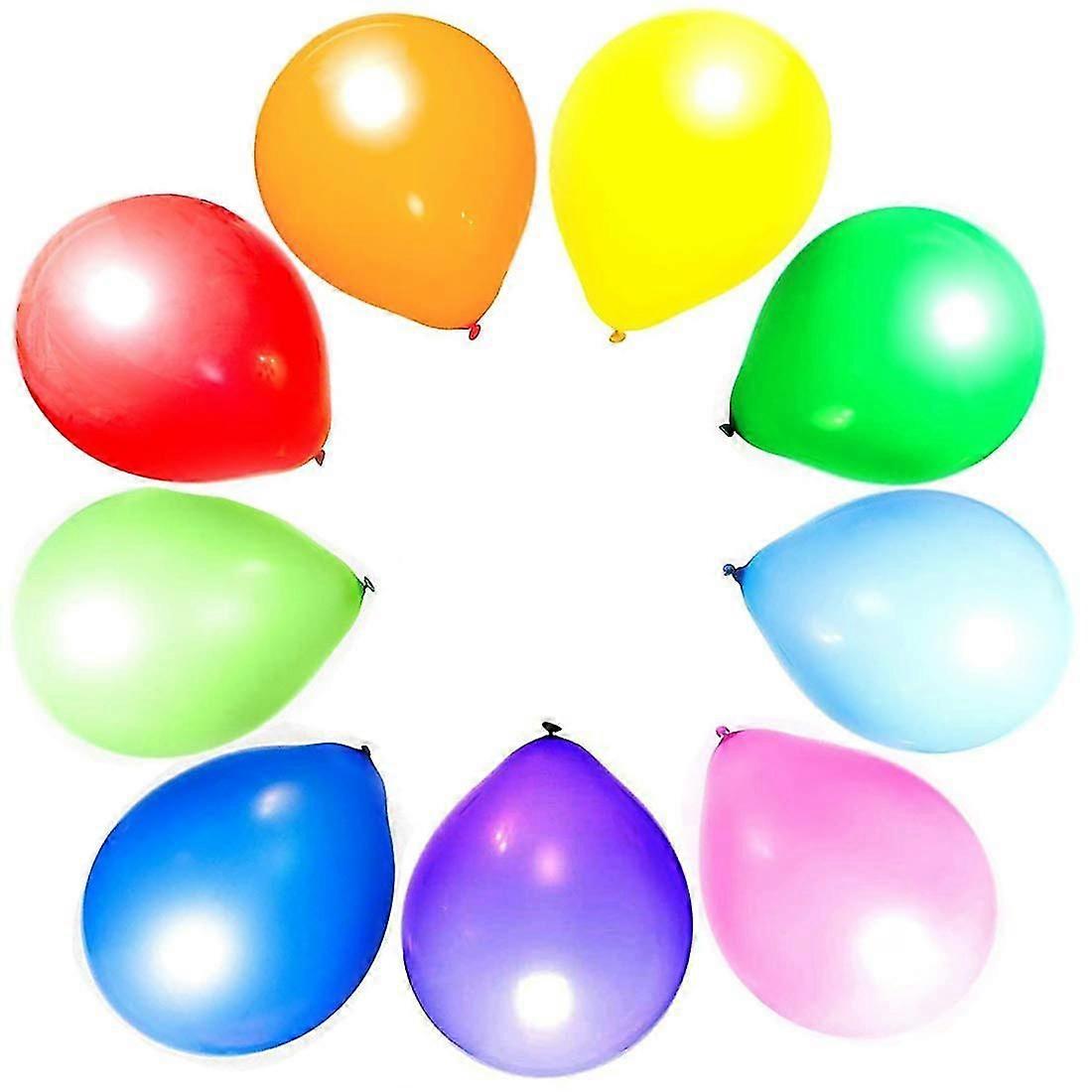 Ballons Regenbogen Set 12 Zoll, 30pcs Sortiert 9 helle Farben, Starke Perlmutt Latex Ballon, für Helium oder Luft