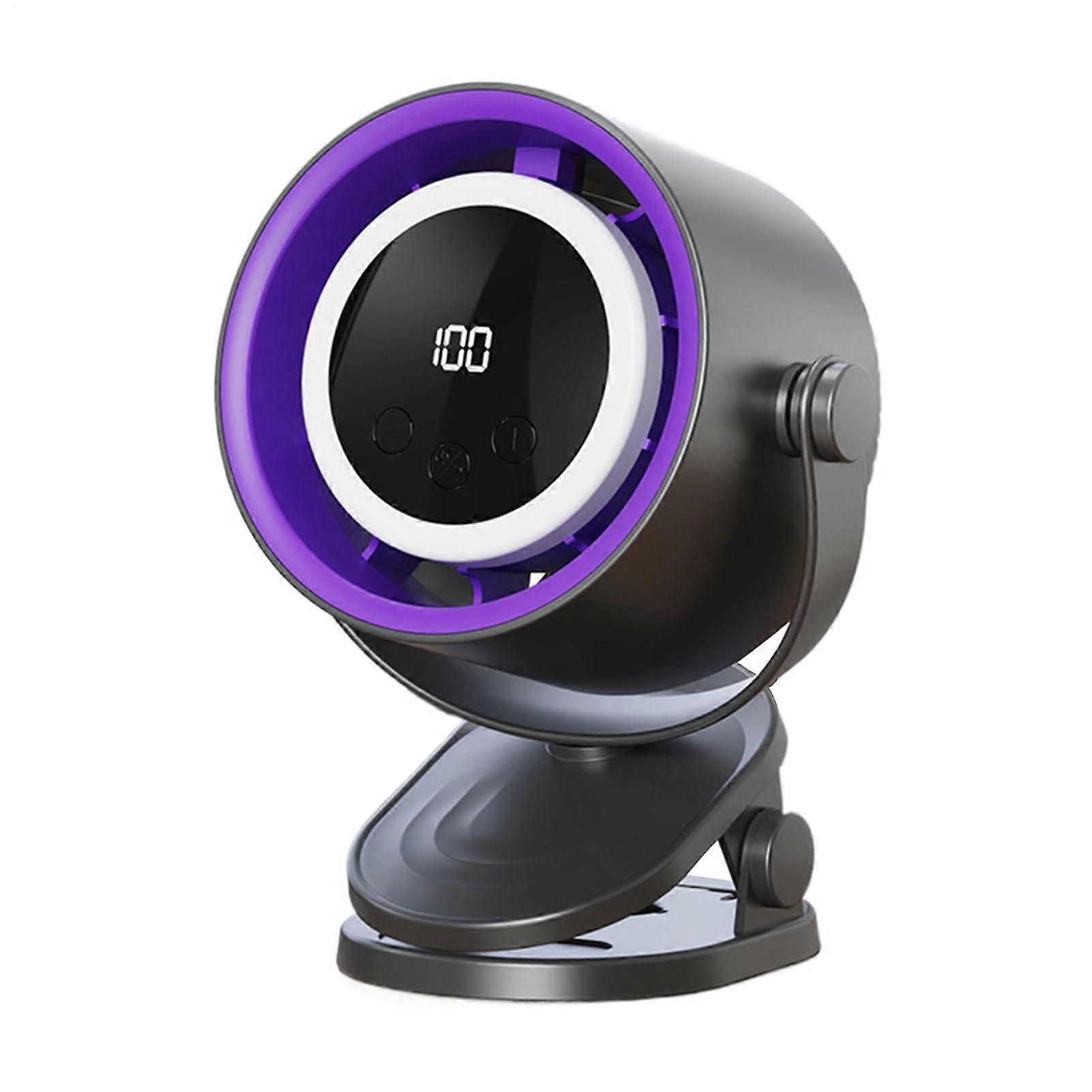 Fan USB Compact Bladeless ClampOn Black With Room Lighting Nightmare Lighting For  Use