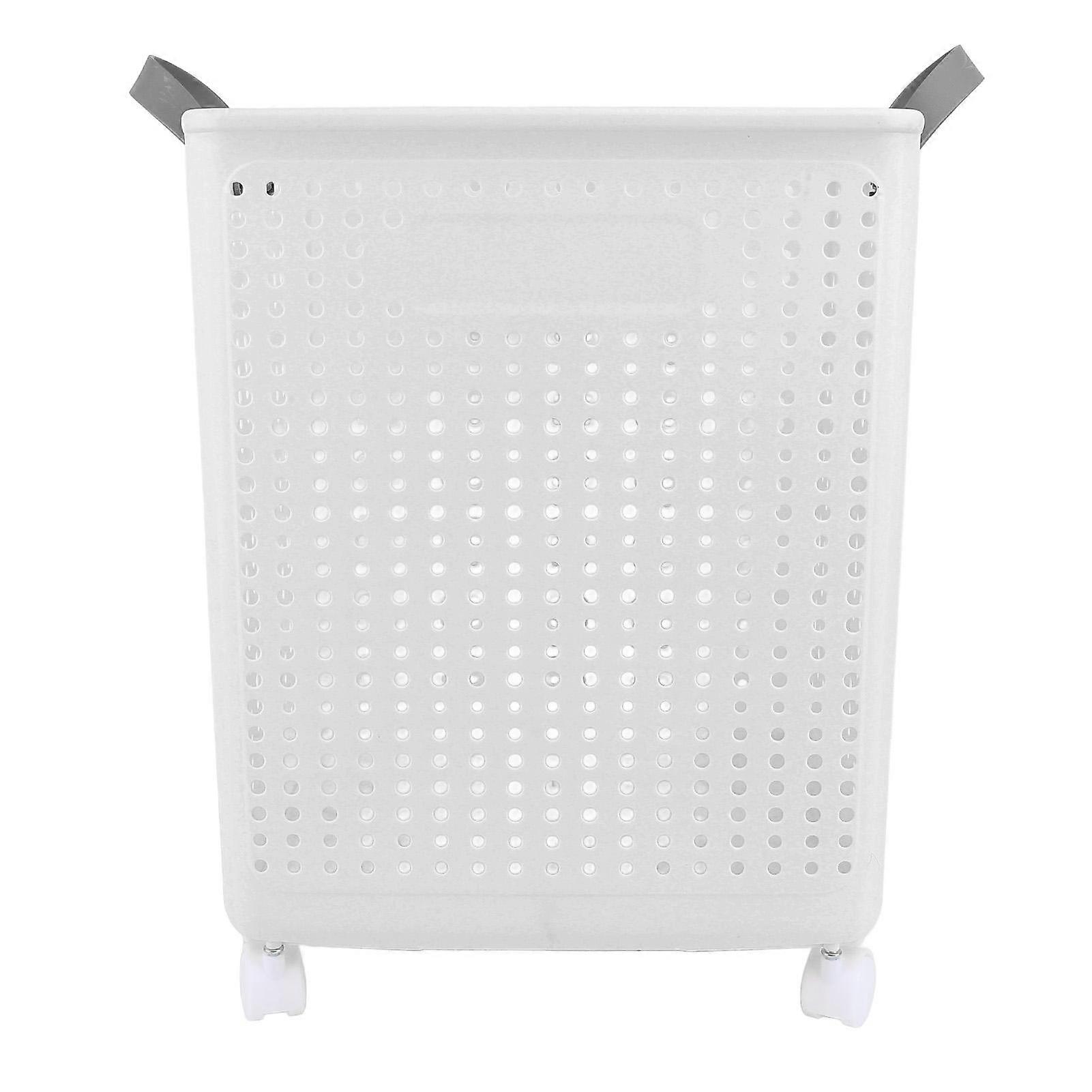 Foldable Laundry Basket with 4 Wheels Space Saving Portable Storage Hamper for Clothing Toys Home