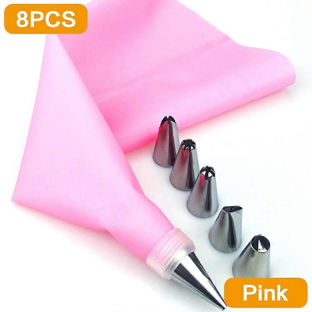 Silicone Pastry Bag Set with 8 Tips