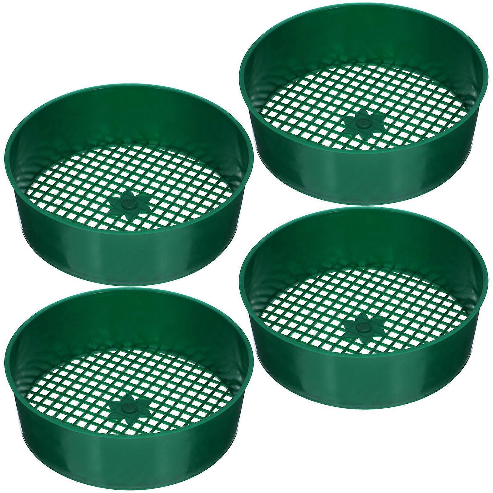 Multi-Use Soil Sieve 4Pcs Classic Gardening Tool For Bonsai Creation 6.3X6.3X2In Sifting