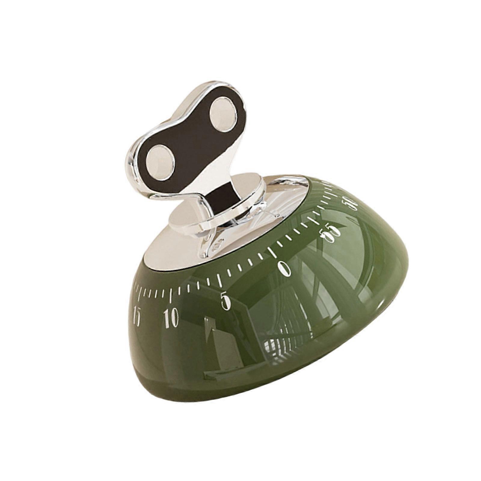Magnetic Mechanical Kitchen Cooking Timer Stainless Steel Time Management Tool For Cooking Study Fitness Lab  Green
