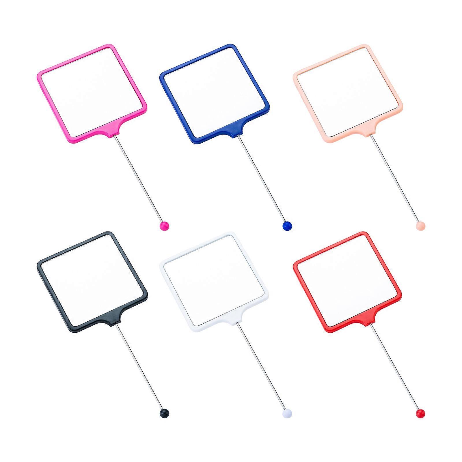 Highly Definition Handheld Single Sided Makeup Mirror Plastic Frame for Travel and Professional Use Multicolor