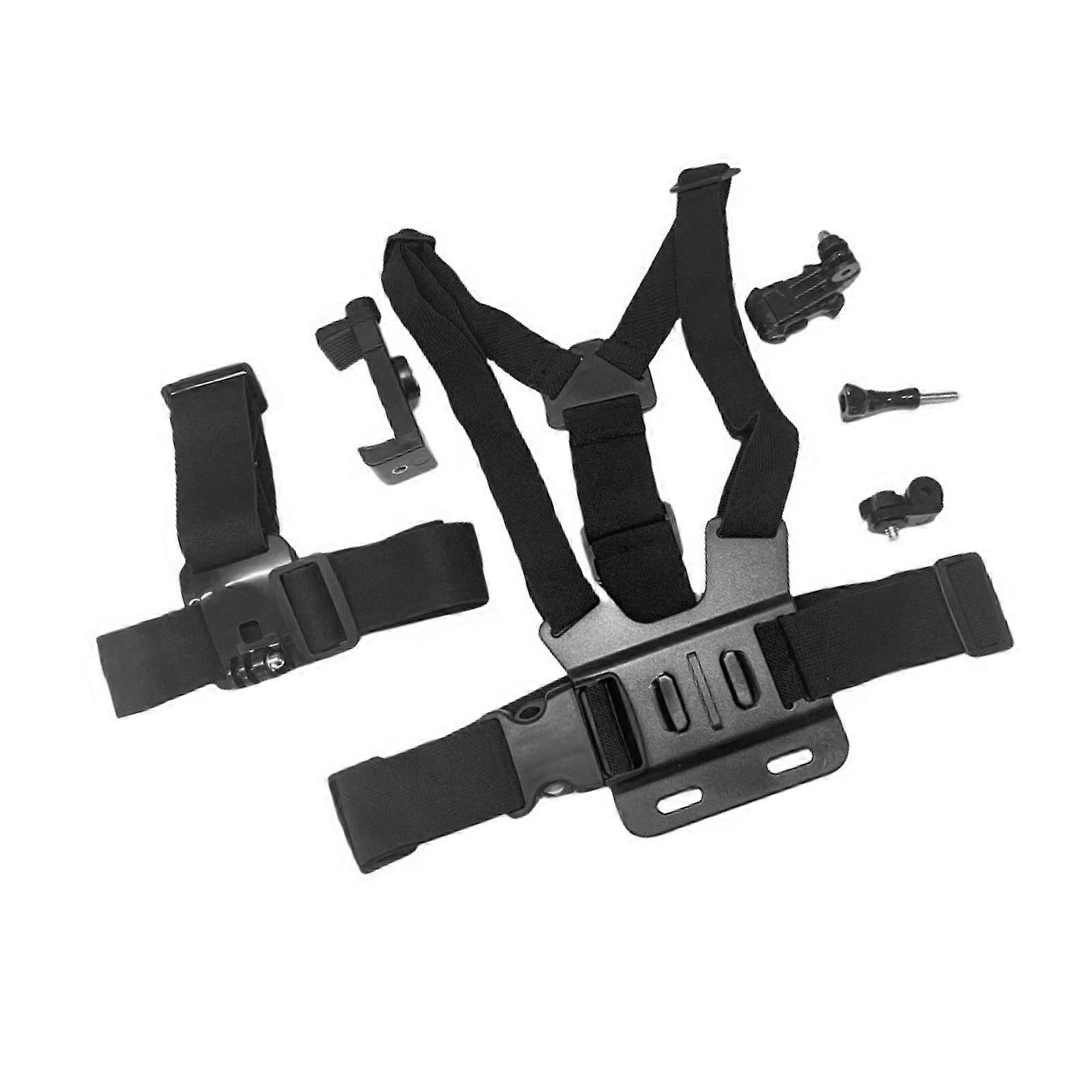 Adjustable Shockproof Phone Mounting System With Chest Head Straps Suitable For Sports Action Camera Recording Adventure Multicolor