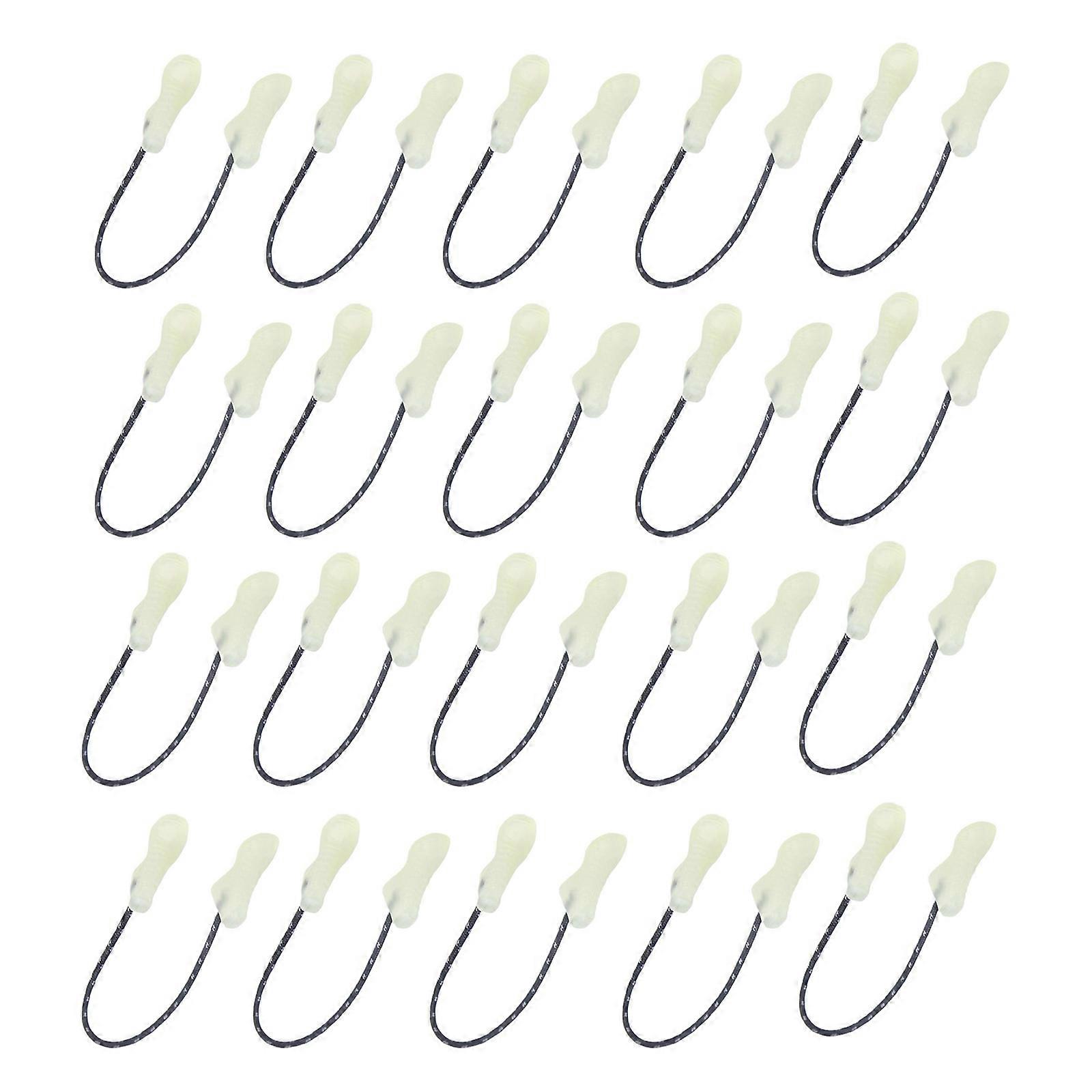 20Pcs Suitcases Tent Backpacks Zippers Pull Prevent loss Keychain Puller Luminously Zippers Pulls Cord Extender Outdoor Tool Multicolor