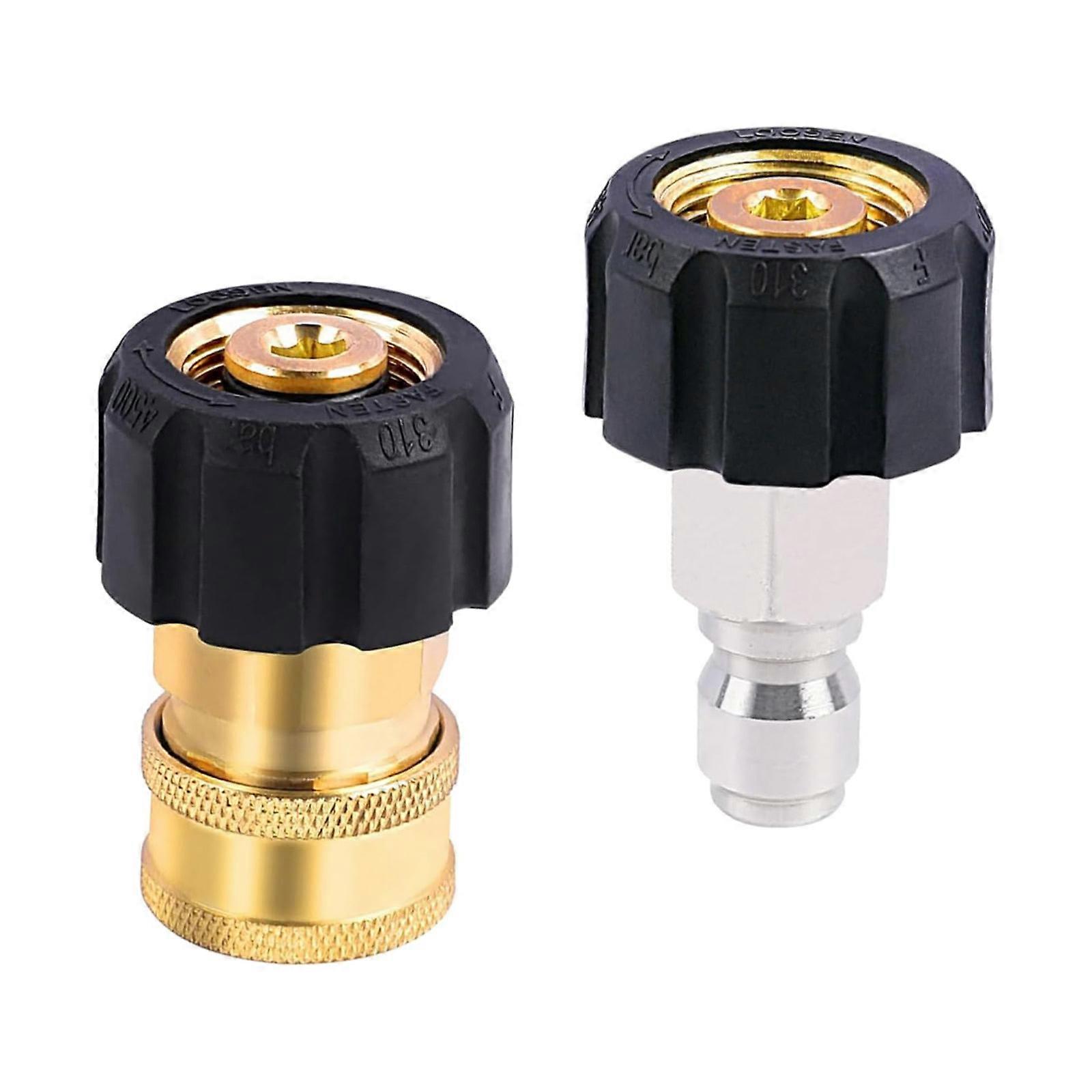 Professional Pressure Washer Coupling Rustproof Connection Daily Pressure Washer Adapter Set Quick Connect M22 14mm Multicolor