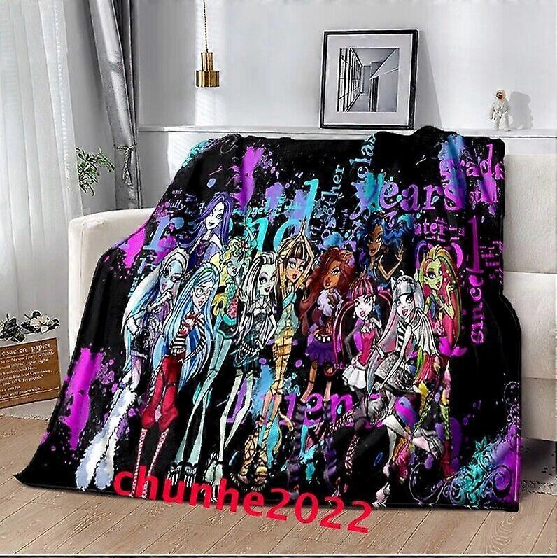 Monster High 3D Fleece Tæppe Seng Sofa Varmt Blødt Tæppe Flannel Tæppe Gave