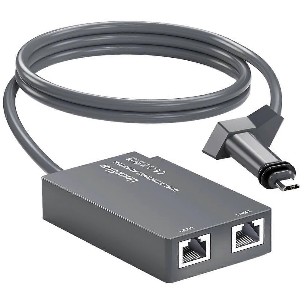 Für Starlink Gen 2 Ethernet Dual Port Adapter für Satellit GEN2 V2 Netzwerk Glasfaser Jumper Konverter Adapterkabel