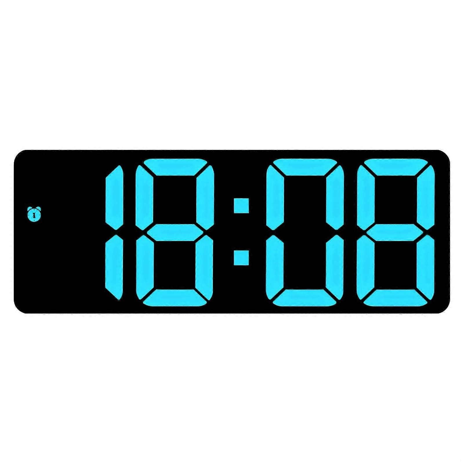 LED Digital Alarm Clock with Mirror Display, Large Screen, Modern Design for Home and Office