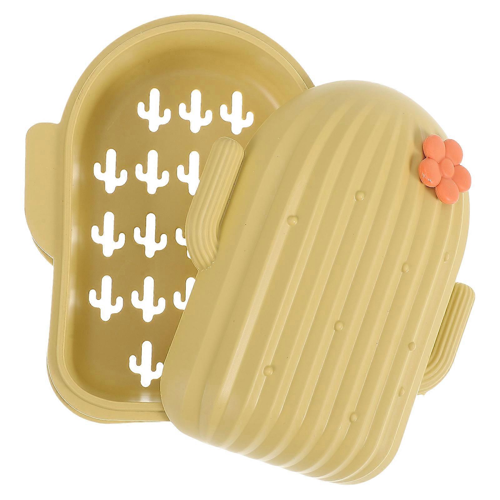 Plastic Soap Dish for Home Use Cactus Shaped Soap Holder