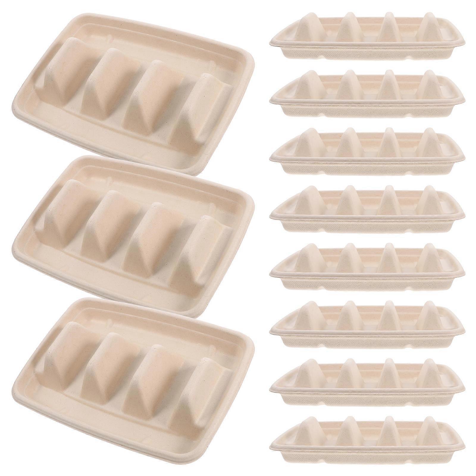 Disposable Taco Holders Taco Rack for Serving 50Pcs with Dividers