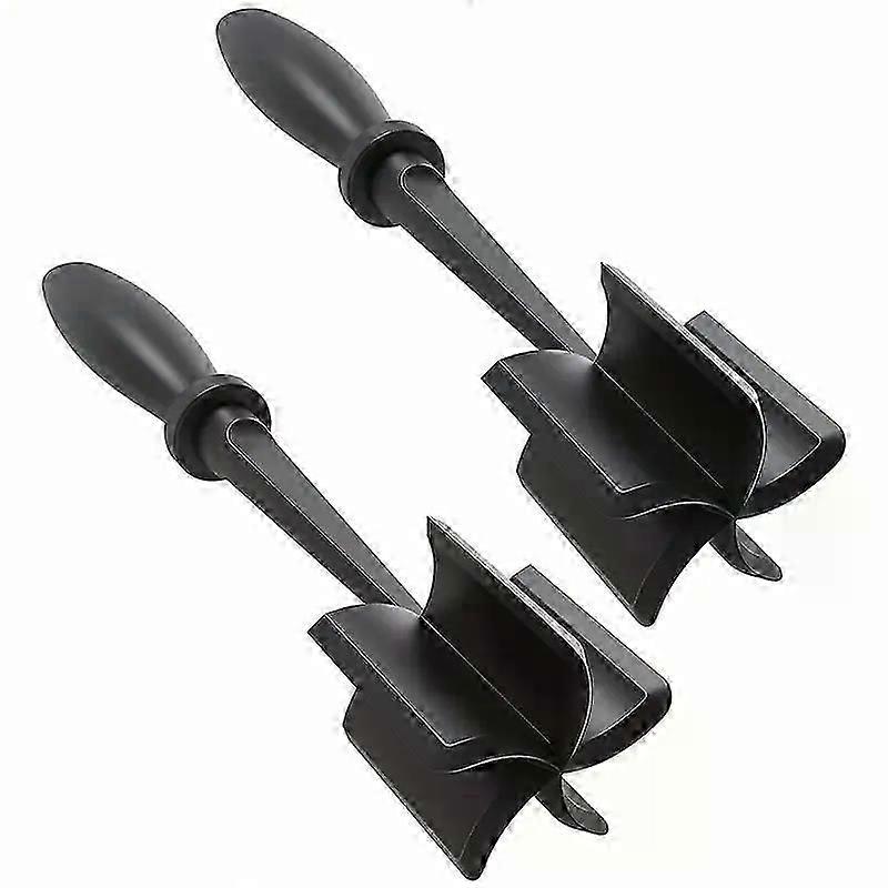 2 stk kjøttkutter varmebestandig kjøttkutter med sklisikkert håndtak nylon kjøttmoser multifunksjons hamburgerhakker biffmoser non-stick blandekutter