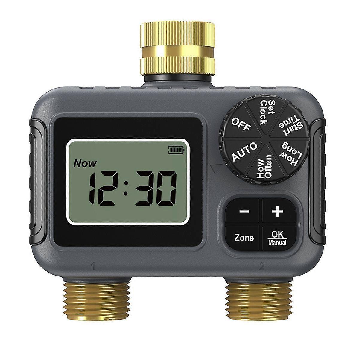 Dual Outlets Automatic Irrigation Timer Garden Water Timer Smart Irrigation Watering System Faucet