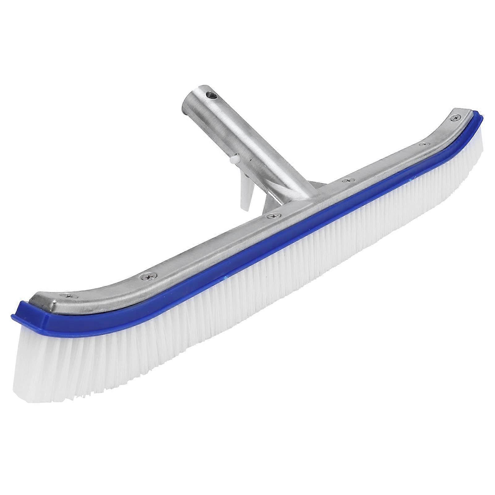Heavy Duty Pool Cleaning Brush with Aluminum Handle, ExtraWide Nylon Bristles for Walls and Floors