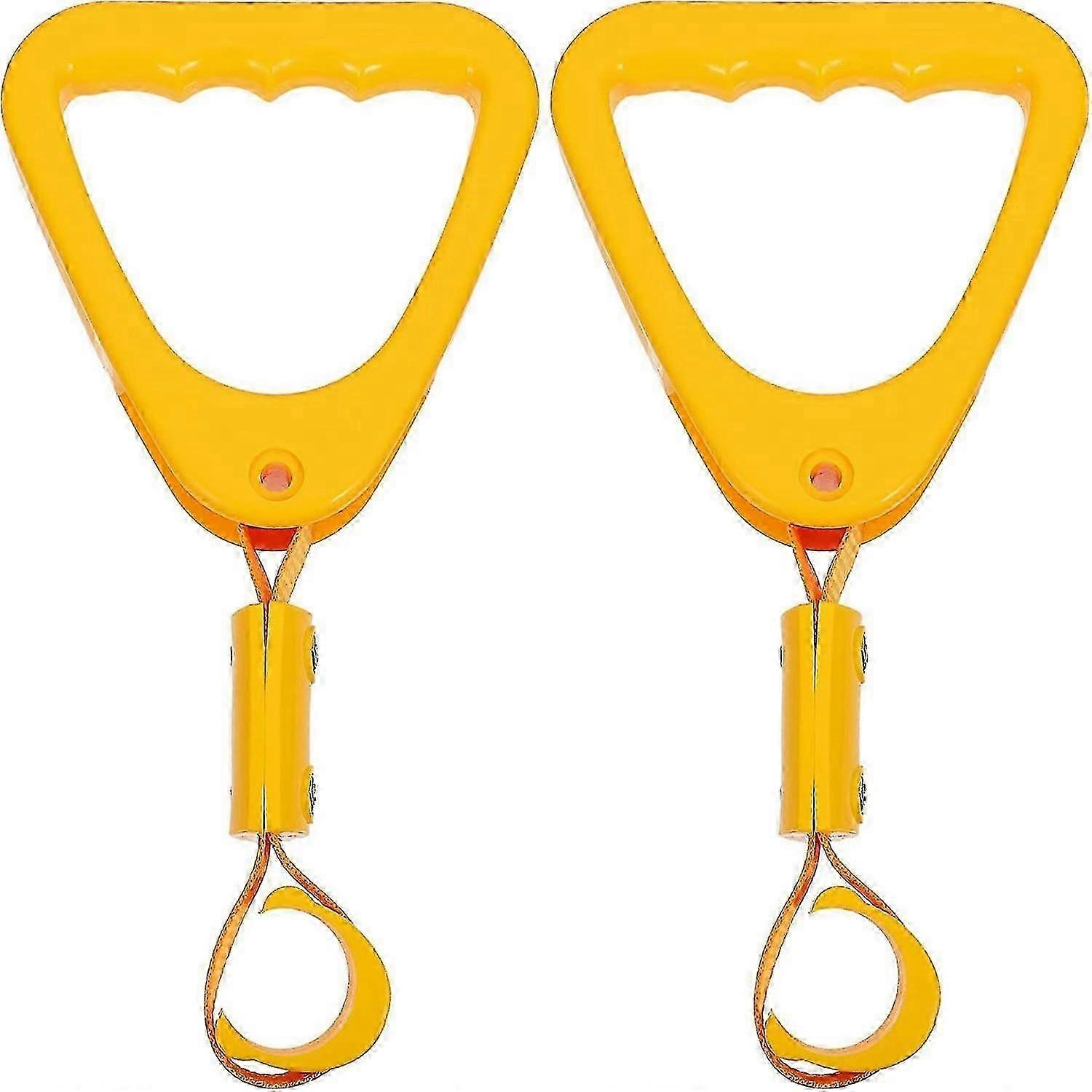 2 x Bus Handle Yellow Bus Hand Strap Ring Handle Underground Train Handle Drift Charm Triangle Bus