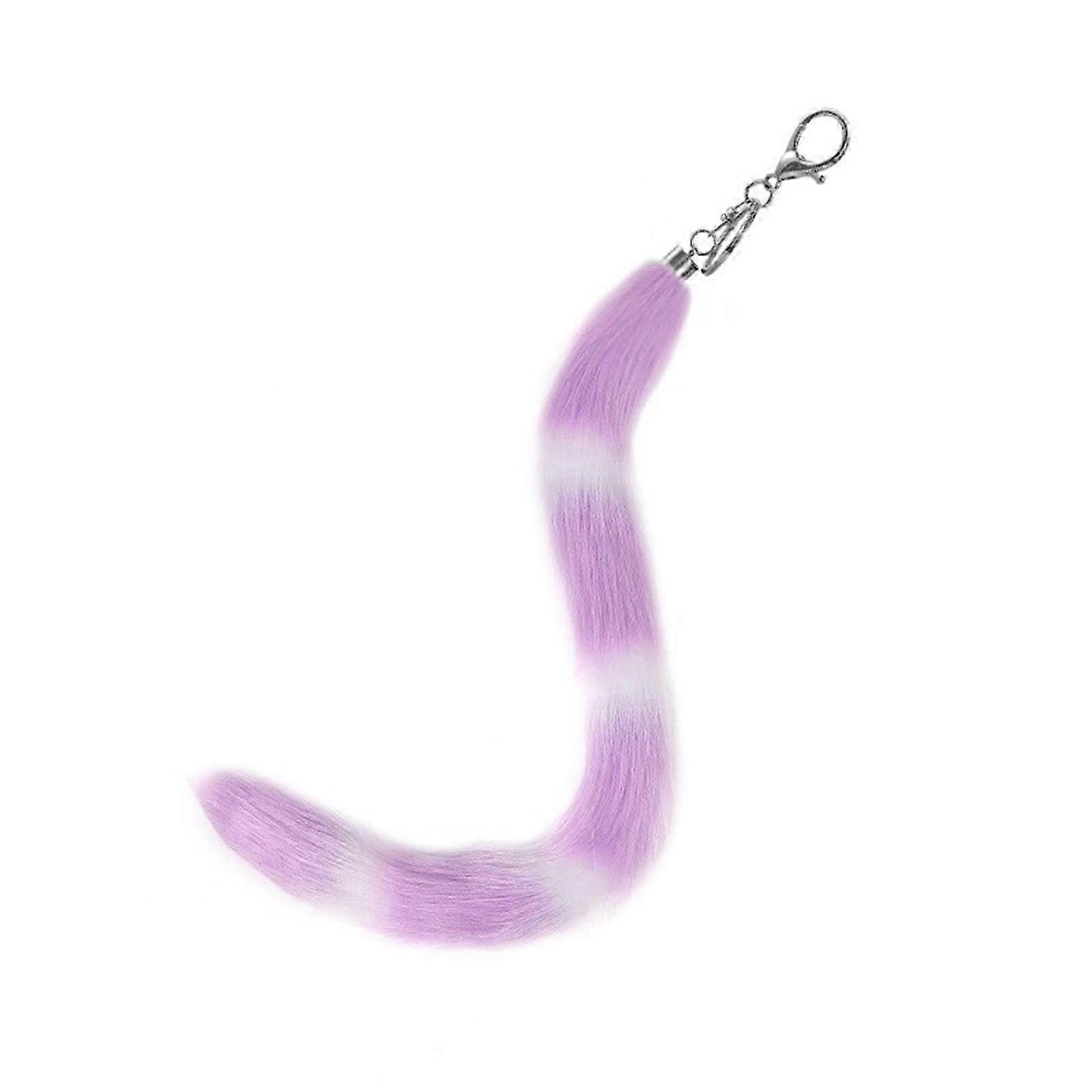 Unique Cosplay Key Pendant Decoration Elegant Keychain with Foxes Tail Pendant Portable Keyrings Accessory for Key Bag number 3