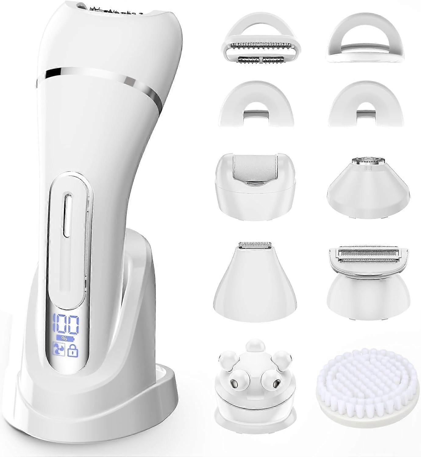 7 in 1 Electric Razor for Women, Waterproof Epilator Kit with USB Charging and LCD Display