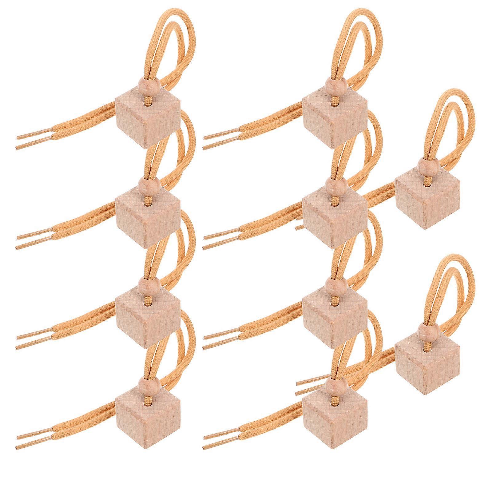 Wooden Car Perfume Bottle Caps for Aromatherapy Diffuser 10Pcs