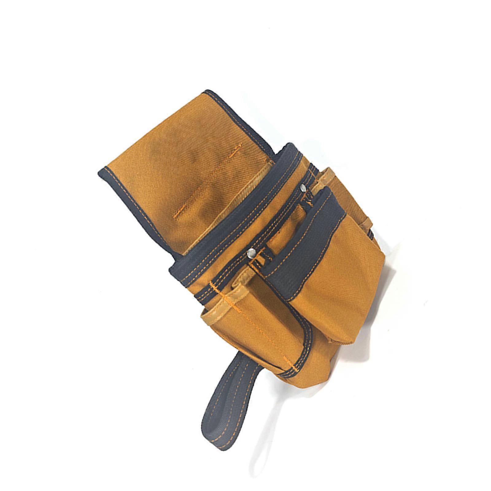 Tool Belt Featuring Detachable Bags And Wide Belt Reduces Fatigue Reinforced Fabric Tool Pouches Adjustable Multicolor