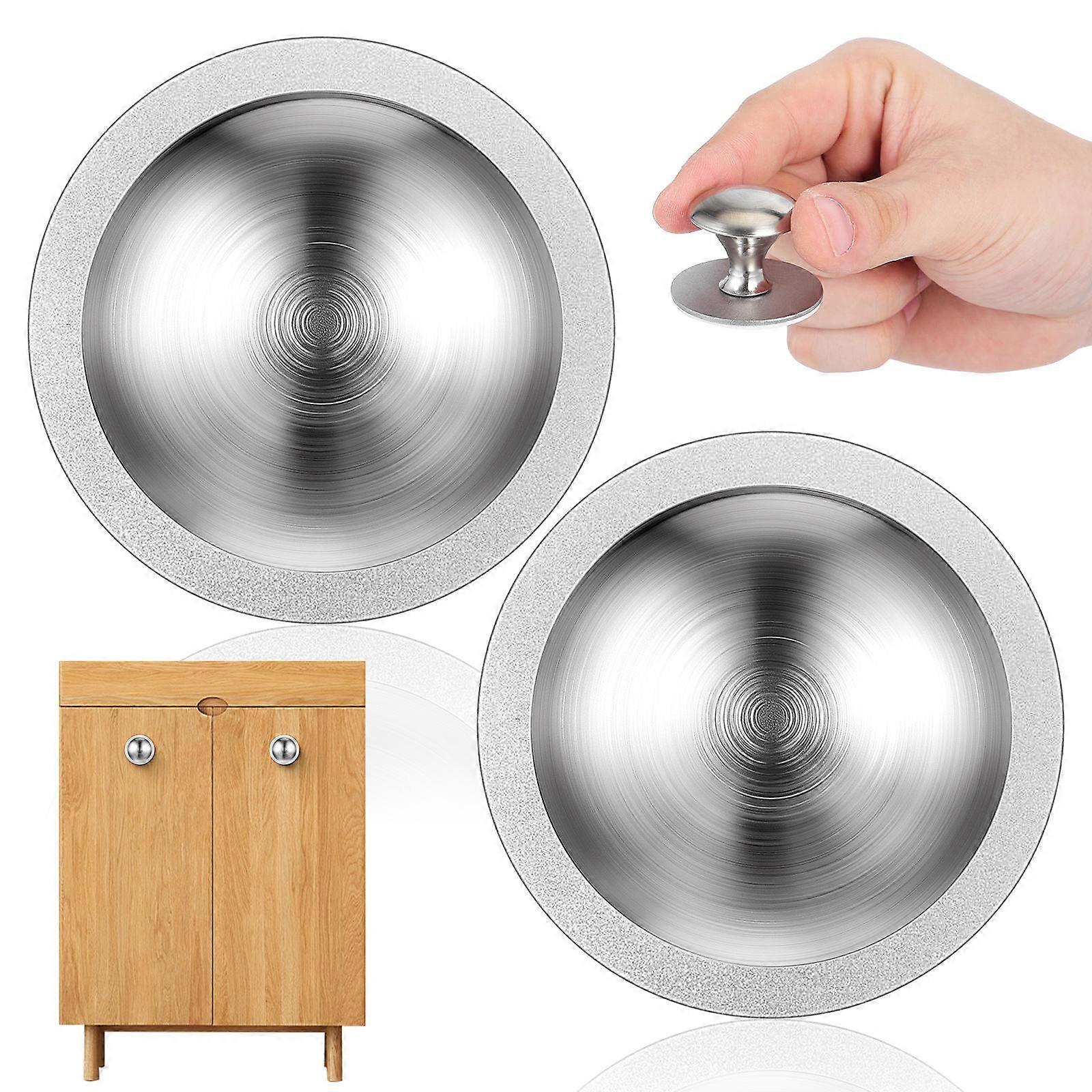 Adhesive Silver Shower Handle for Home 2Pcs Stainless Steel Durable Pulls