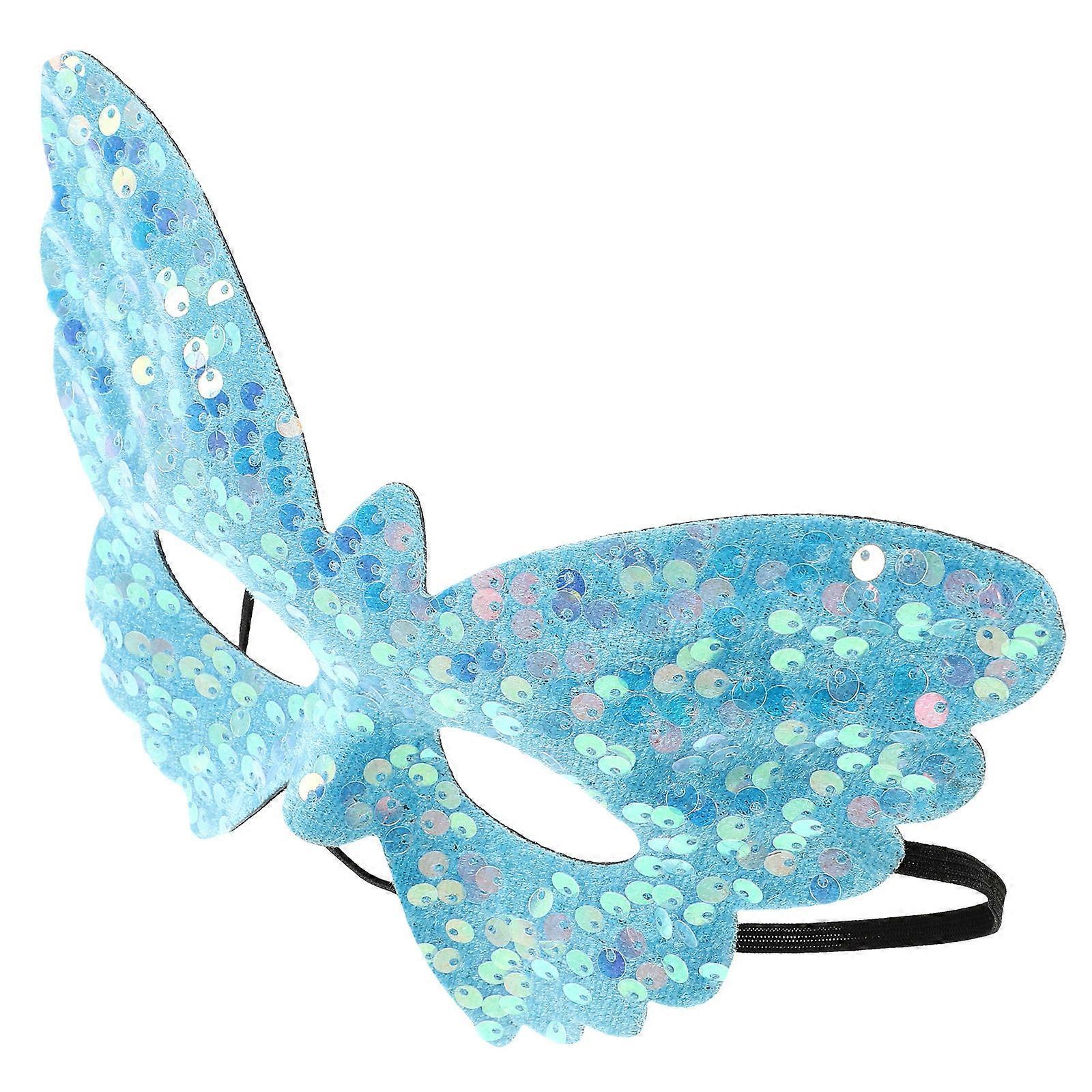 Masquerade Mask Butterfly Elegant Sequin Half Face Mask for Party Use