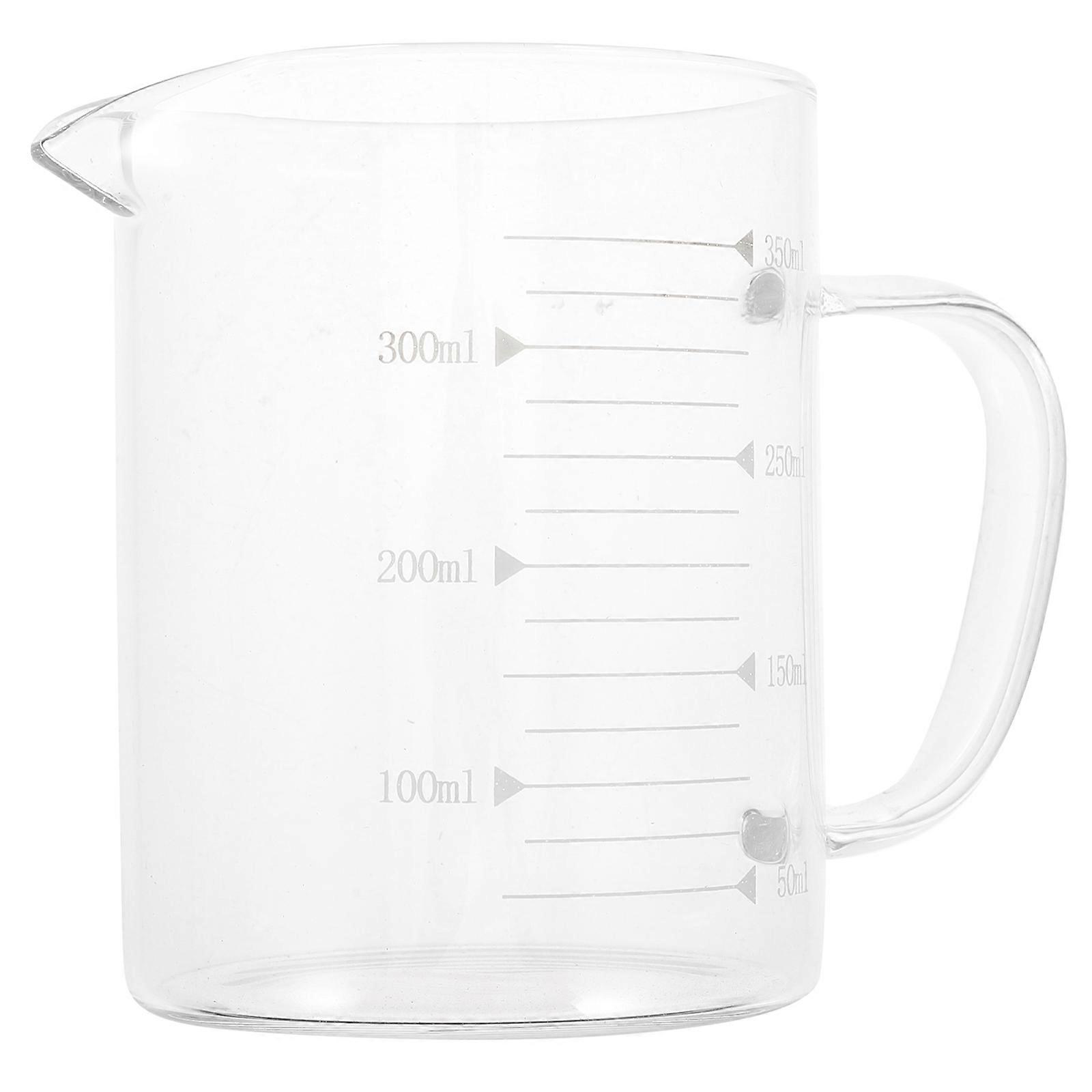 Glass Milk Cup with Scale for Milk Drinking Use Assorted Color