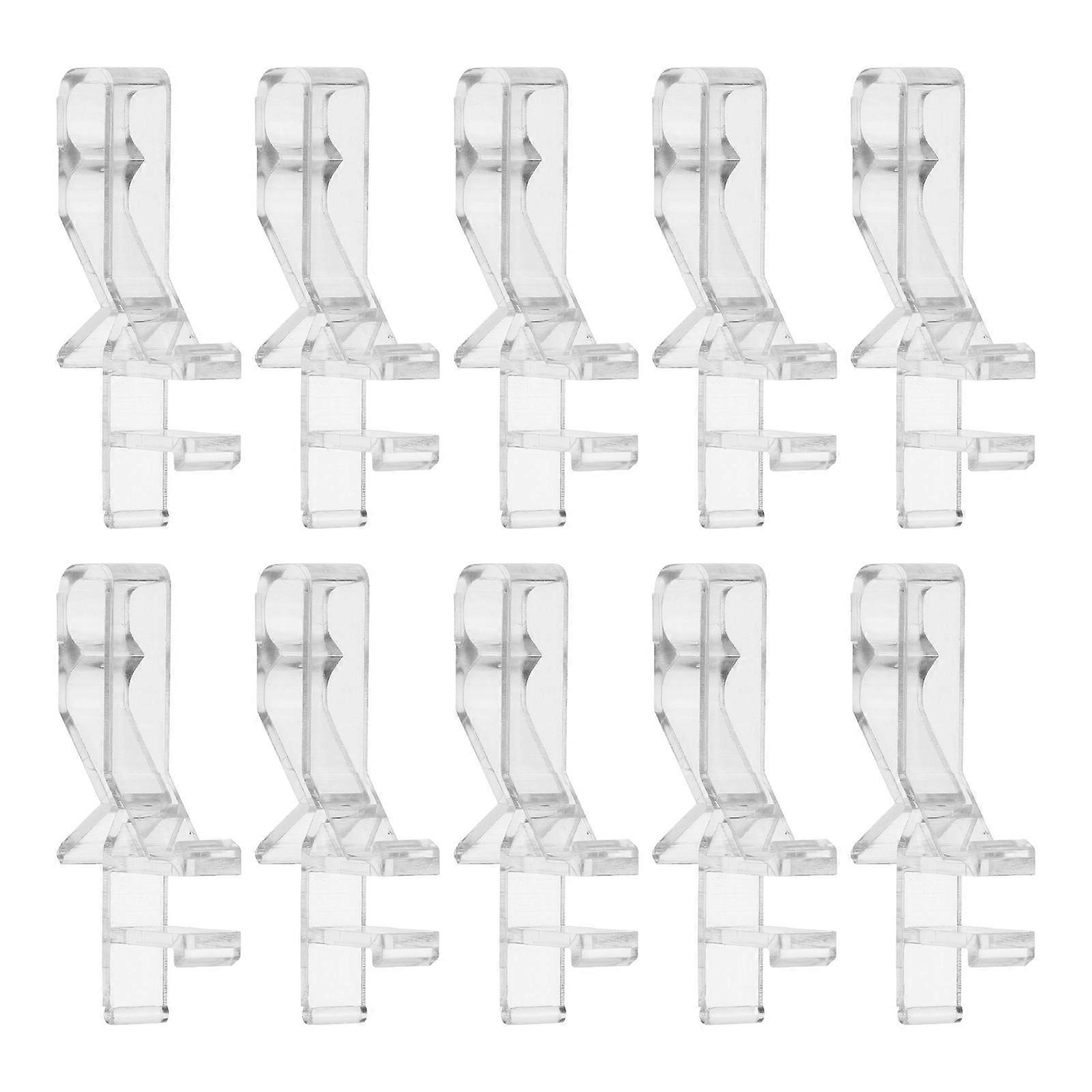 Transparent Curtain Holders Clear Plastic Valance Clips for Window Blinds 10Pcs