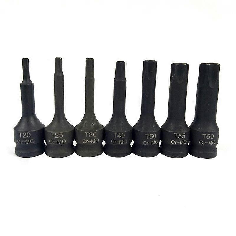 7 PCS / Set 3/8 Inch Pneumatic Pressure Batch Socket Set Tool, Specification: 7093 T Type