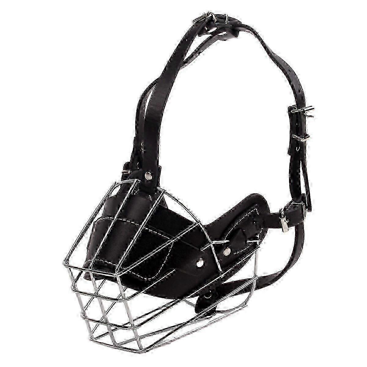 Bull Terrier Muzzle Neoprene Padded Wire Basket for Training Biting