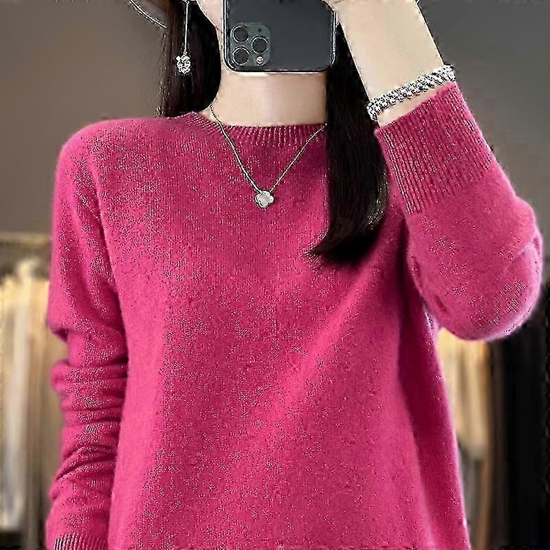 Women's Cashmere Blend Pullover, Qinghe Soft Warm Sweater