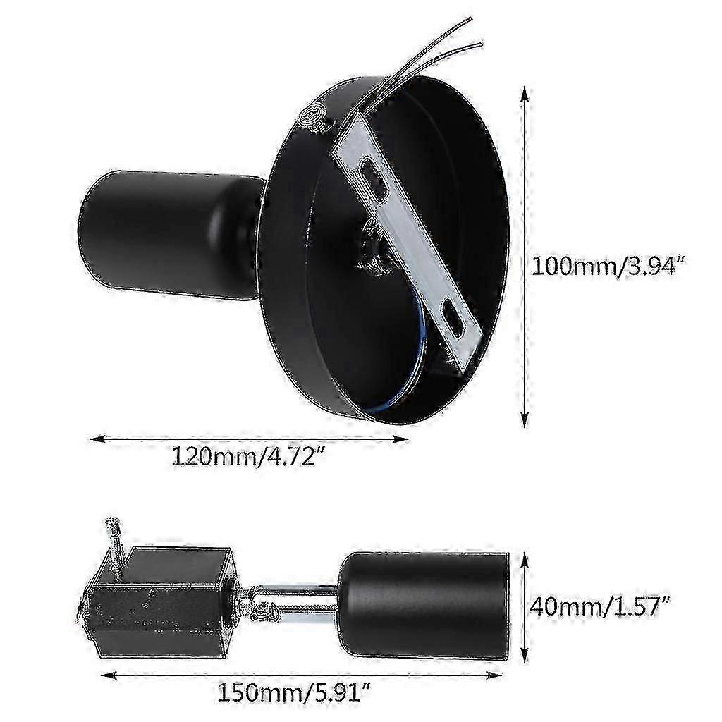 Loft Minimalist E27 Support de Rail De Lumière, Direction Réglable, Lampe De Rail De Plafond