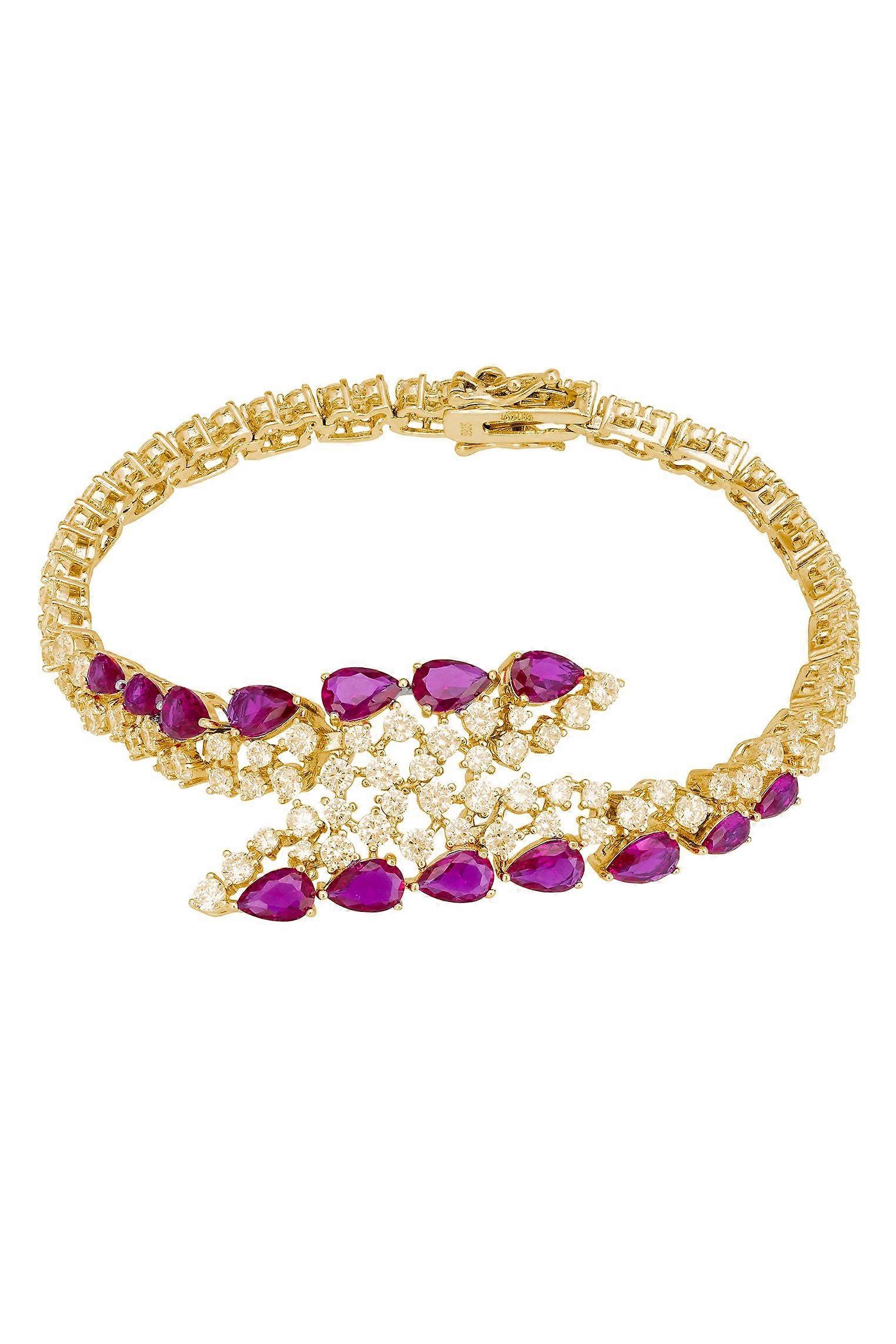 Baroness Tennis Bracelet Ruby Gold