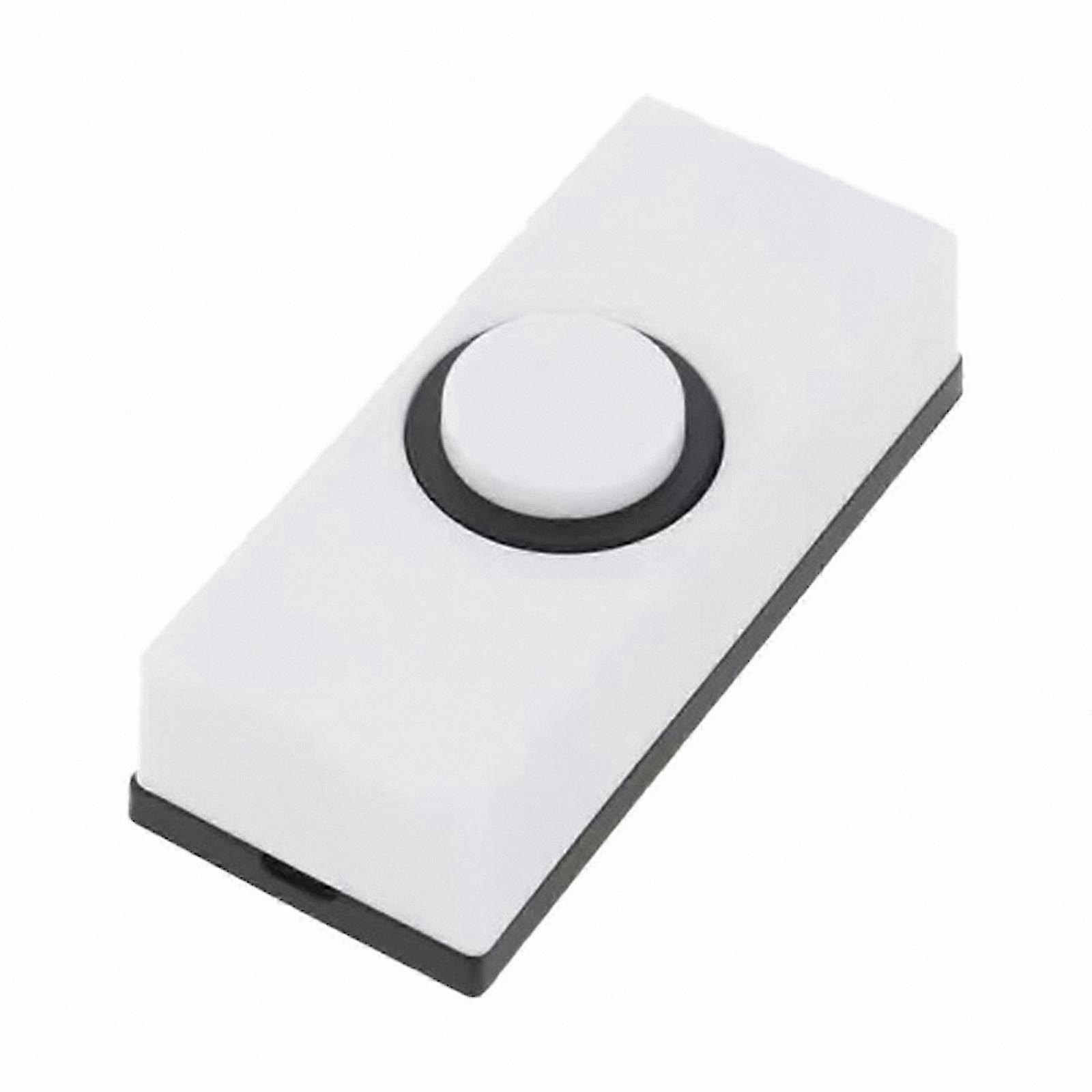 Durable White Plastic Doorbell Button with Light, Wall-Mounted Replacement for Hardwired Systems